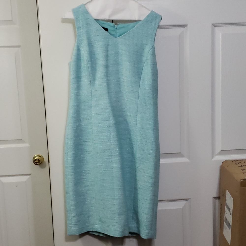 Talbots gorgeous blue silver size 8 dress